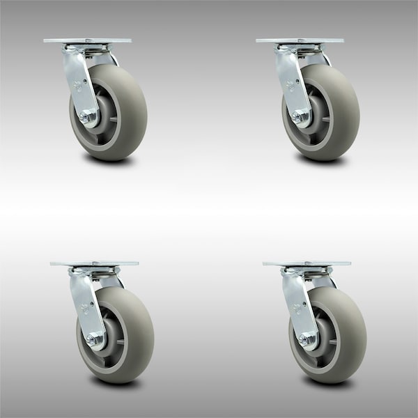 Cambro Meal Delivery Cart Caster Set - 4 Swivel with Bolt on Swivel Lock - SCC